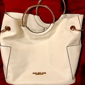 Creme Color w/Gold Trim Purse. Gently Used.